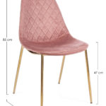 Židle terry velvet růžová