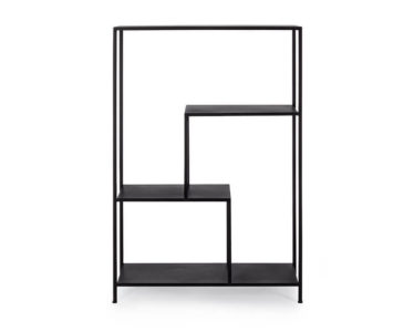 Knihovna regular černá 85 x 129 cm