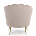 Křeslo giliola samet světle šedé