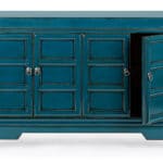 Příborník jinan 4 dveřový modrý 133 x 82 cm