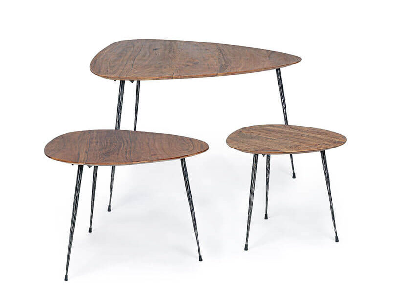 Set 3 odkládacích stolků boscage