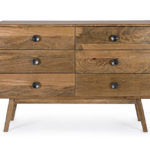 Komoda sylvester se 6 zásuvkami přírodní
