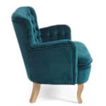 Dvoumístná pohovka orlins 114 cm samet tmavě zelená