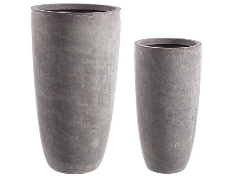 Květináč cement šedý velký 2 ks