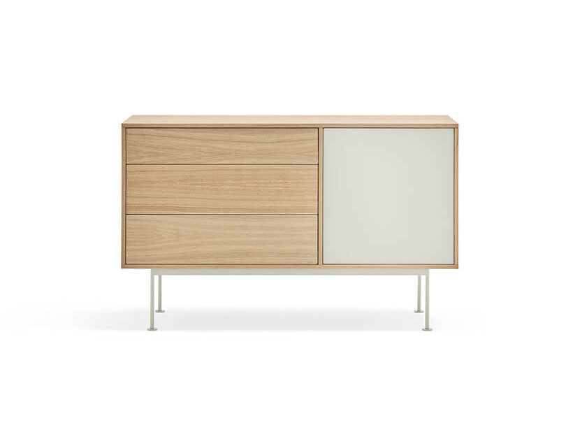 Komoda okoy 128 x 81 cm krémová