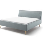 Čalouněná postel deria s úložným prostorem 140 x 200 cm světle modrá