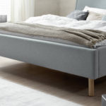 Čalouněná postel deria s úložným prostorem 140 x 200 cm světle modrá