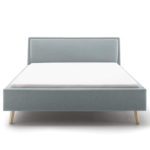 Čalouněná postel deria s úložným prostorem 140 x 200 cm světle modrá