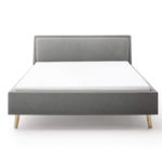 Čalouněná postel deria s úložným prostorem 160 x 200 cm světle šedá