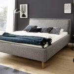 Čalouněná postel deria 140 x 200 cm šedá