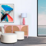 Stolní lampa neera růžová