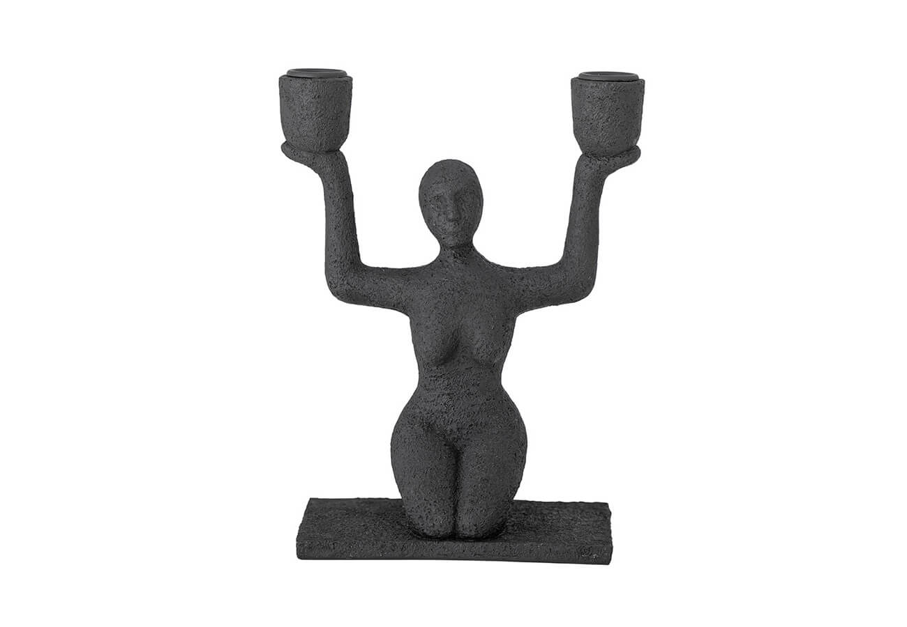 Svícen cielu 23 cm černý