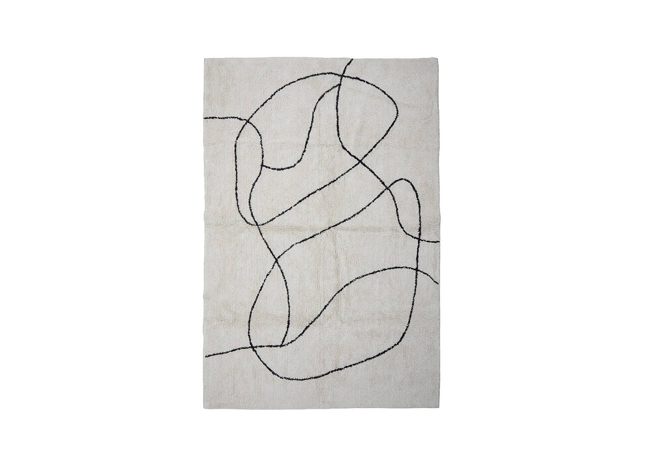 Koberec gavi 180 x 120 cm bílý