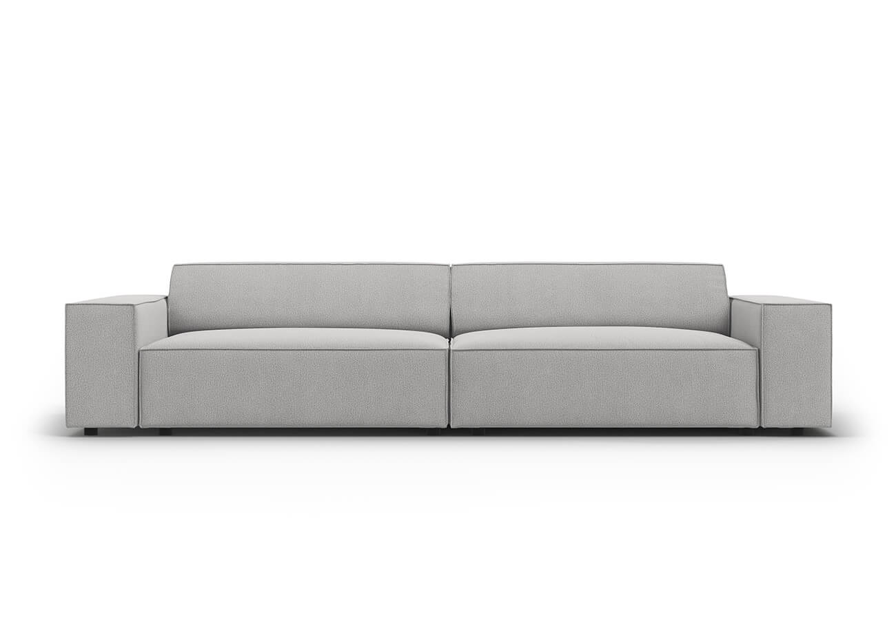 Čtyřmístná pohovka judy 244 cm světle šedá