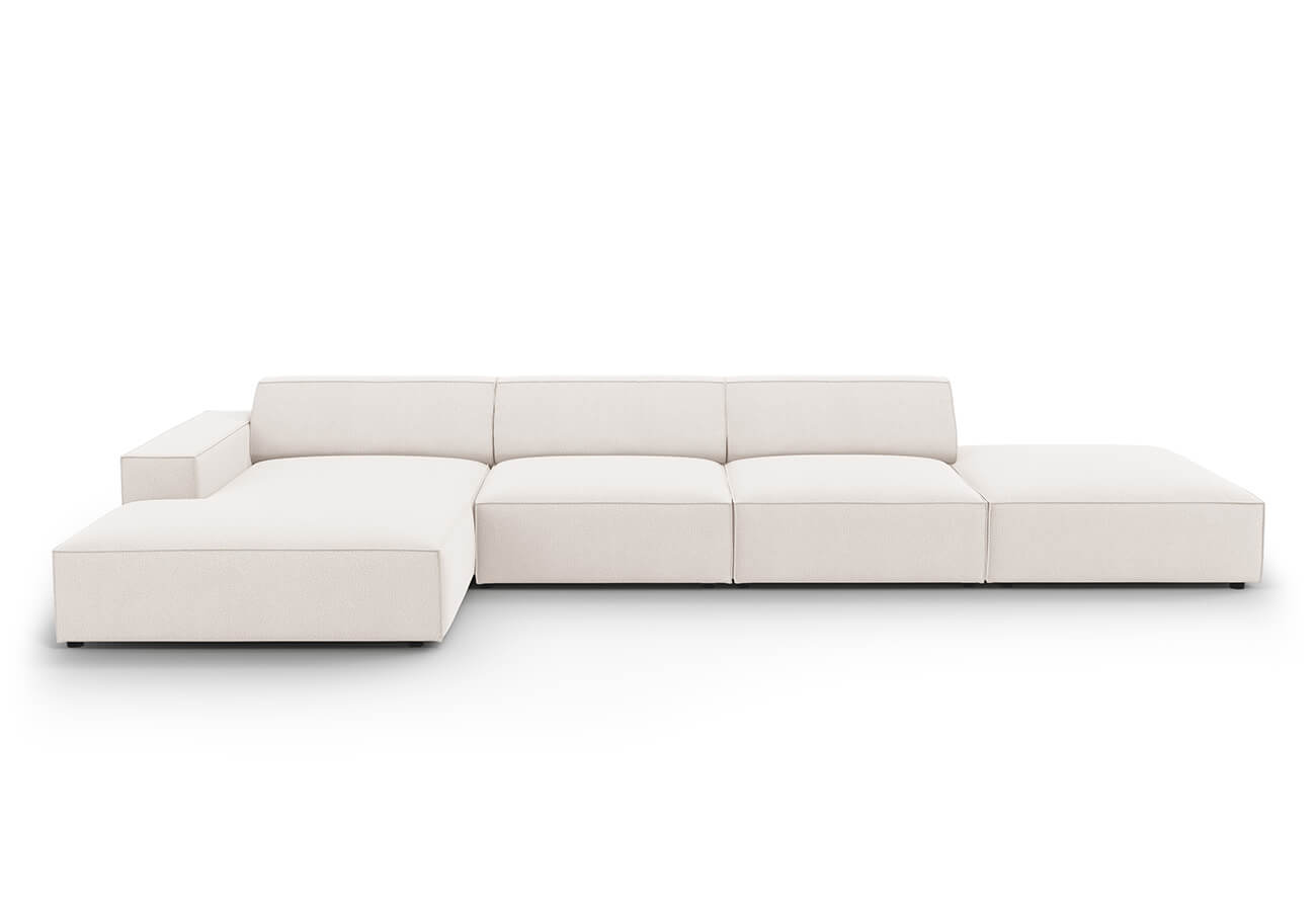 Rohová pohovka judy levá 341 cm světle béžová