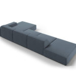 Rohová pohovka judy pravá 341 cm modrá