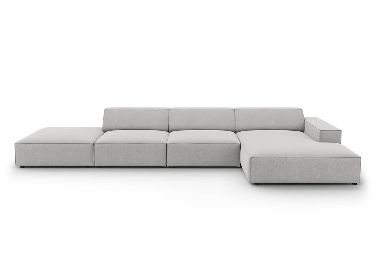 Rohová pohovka judy pravá 341 cm světle šedá