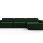 Rohová pohovka judy pravá 284 cm samet tmavě zelená