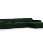 Rohová pohovka judy pravá 284 cm samet tmavě zelená