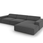 Rohová pohovka judy pravá 284 cm samet tmavě šedá