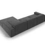 Rohová pohovka judy pravá 284 cm samet tmavě šedá