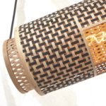 Stropní visící lampa bhutan 85 cm přírodní/černá