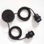 Stropní visící lampa bhutan 85 cm přírodní/černá