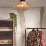 Stropní lampa ibiza s přírodní