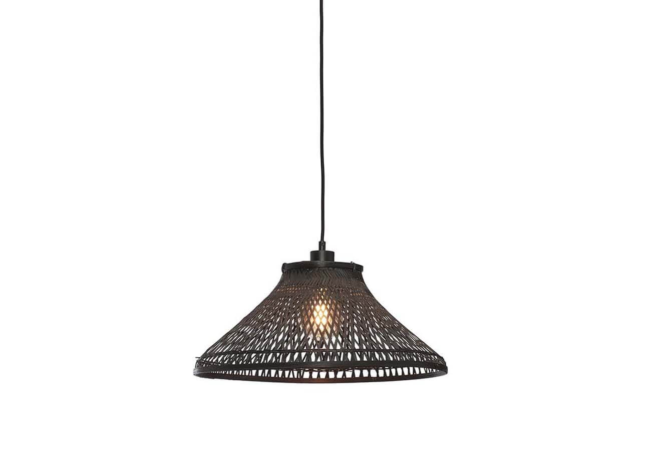 Stropní visící lampa tahiti  45 x 20 cm černá