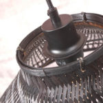 Stropní visící lampa tahiti  45 x 20 cm černá