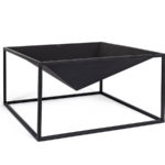 Zahradní ohniště sillias 60 x 60 cm černé