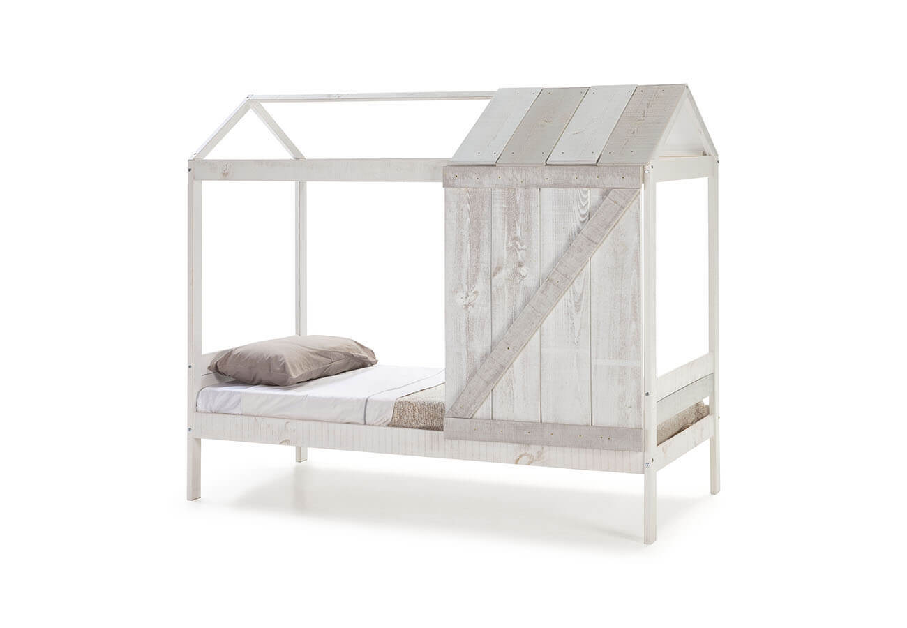 Dětská postel unac 90 x 190 cm světle šedá