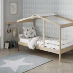 Dětská postel elana 90 x 190 cm přírodní/bílá