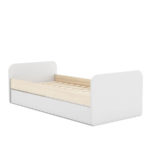 Dětská postel nabet s úložným prostorem 90 x 190 cm bílá