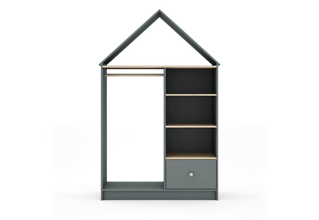 Dětská skříň niafana 110 x 180 cm zelená