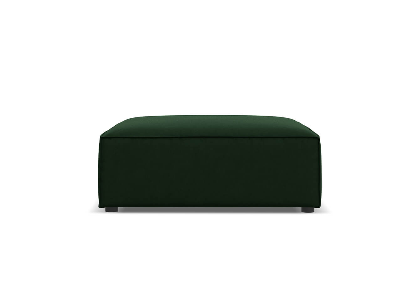 Otoman judy samet tmavě zelený