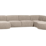 Rohová pohovka do tvaru U lolly 353 cm pravá béžová