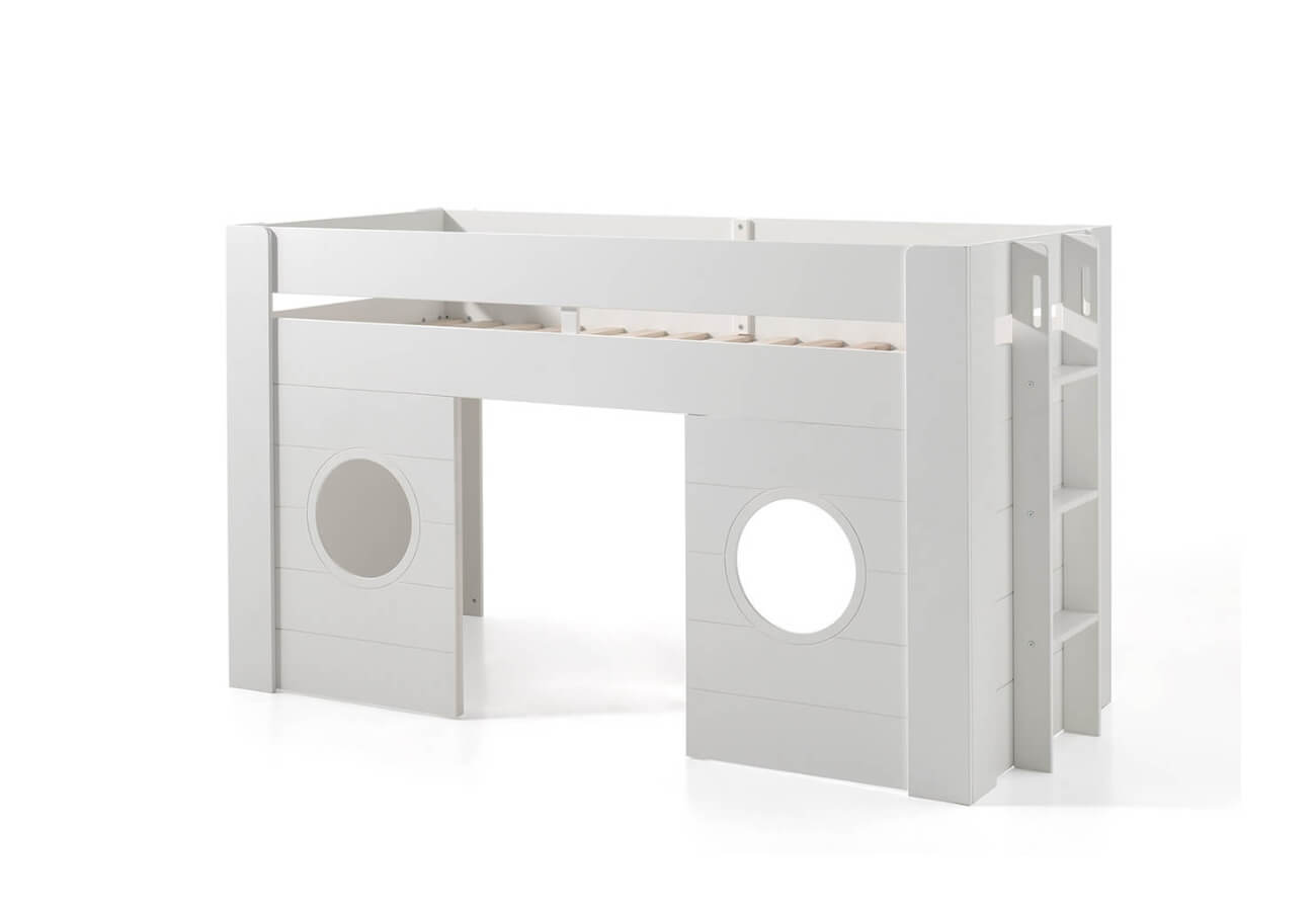 Dětská postel s domečkem refera 90 x 200 cm bílá