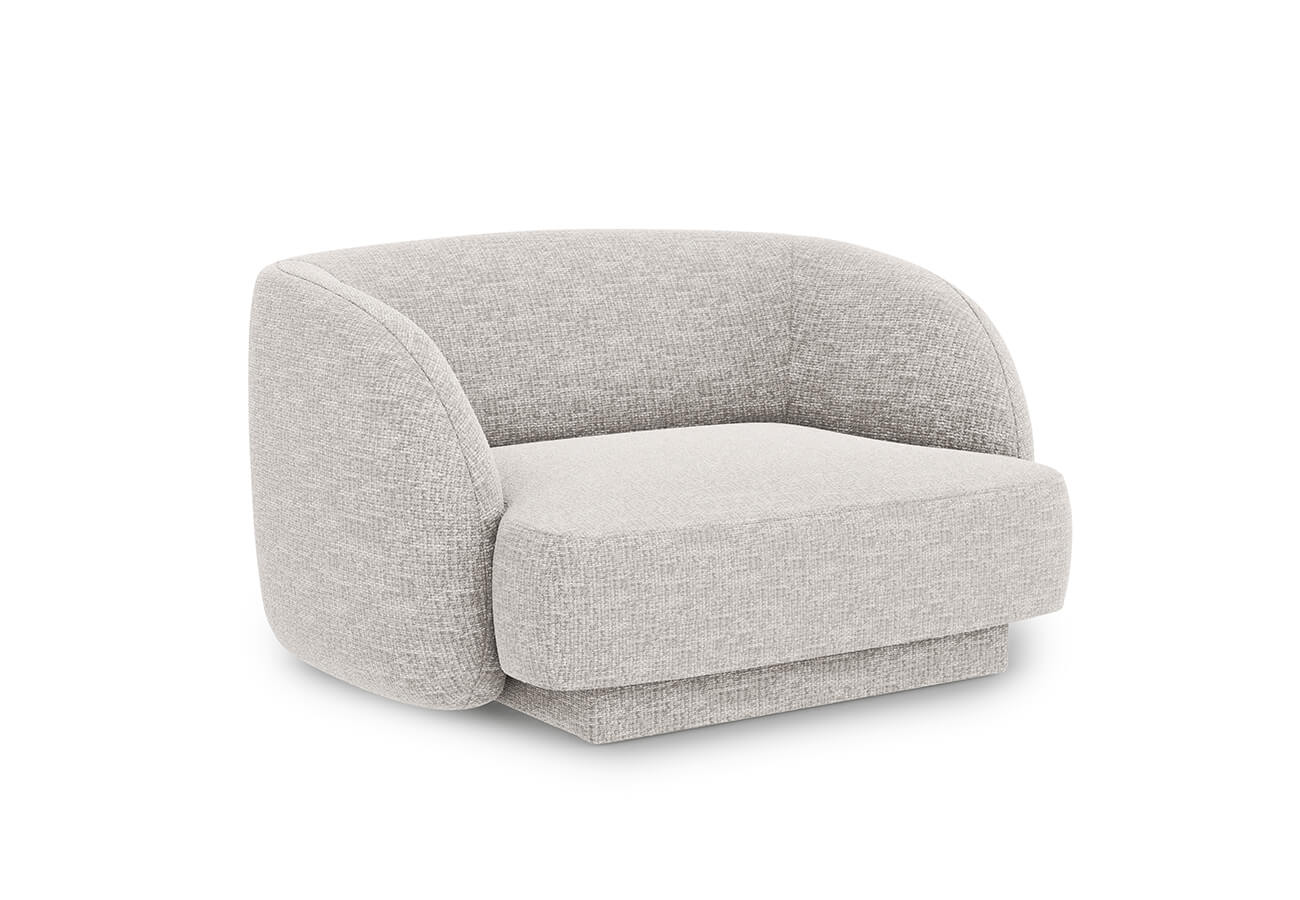 Křeslo milany chenille světle šedé