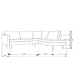 Rohová pohovka rodeo pravá 266 cm samet taupe