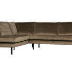 Rohová pohovka rodeo levá 266 cm samet taupe