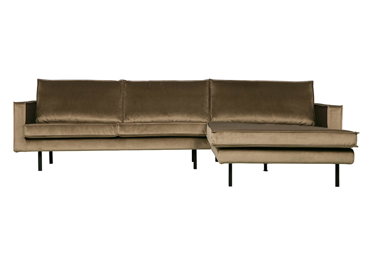 Rohová pohovka rodeo pravá 300 cm samet taupe