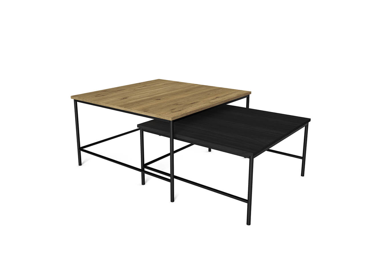 Set 2 konferenčních stolků zarenlo dub