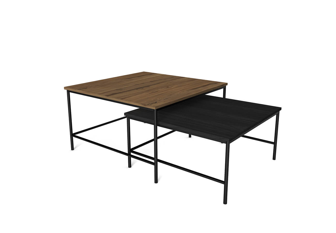 Set 2 konferenčních stolků zarenlo ořech