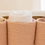 Úložné koše na postýlku bobbo růžový