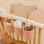 Úložné koše na postýlku bobbo růžový