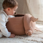 Dětský úložný koš piggi růžový