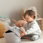 Dětský úložný koš ratta šedý