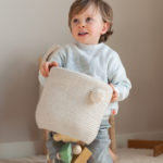 Dětský úložný koš rabbi béžový