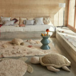 Dětský puf želva turtly zelený